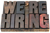 we are hiring in wood type