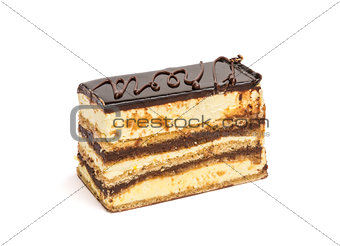 Piece of cake on white background