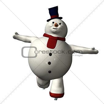 Skating Snowman