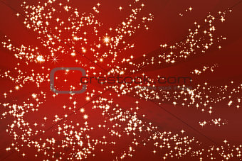 Red background and sparks