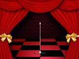 Stage with checkered floor
