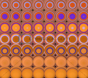 3d abstract tiled mosaic background in orange purple