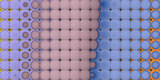 3d abstract tiled mosaic background in blue orange lavender