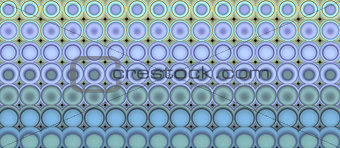 3d abstract tiled mosaic background in purple green blue