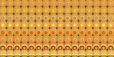 3d abstract tiled mosaic background in yellow brown orange