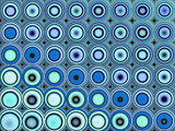 3d abstract tiled mosaic background in blue