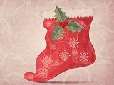 Vintage Christmas sock background