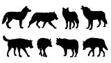 wolf silhouettes