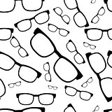 Seamless glasses pattern, eyeglasses
