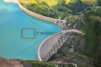 concrete dam in mountain