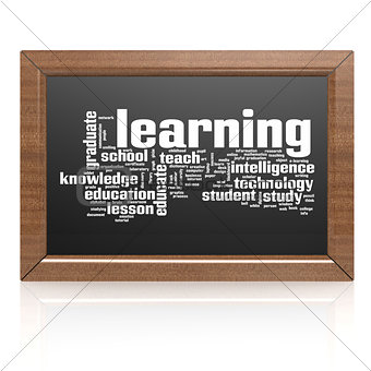 Education word on blackboard