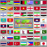 Flags of Asian Countries.