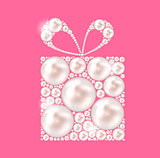 Beauty Pearl Gift Background Vector illustration