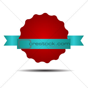 Red Label Sign Template Vector Illustration