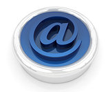 3d button email Internet push 