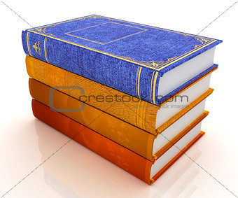 The stack of books 