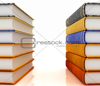 The stack of books