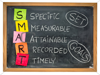 set smart goals on blackboard