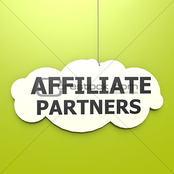 Affiliate partners word in green background