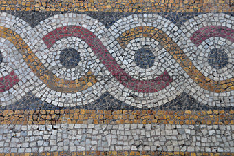 mosaic abstract circles pattern