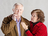Worried Elderly Couple