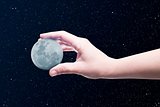 Moon in a hand