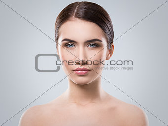 Attractive woman with beautiful face