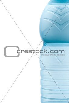 half small water bottle with space for text