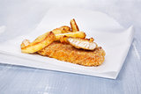 Luxurious fish and chips.