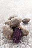 Culinary purple potatoes.