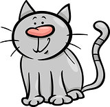 funny cat cartoon illustration