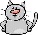 mood angry cat cartoon illustration