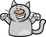 mood happy cat cartoon illustration