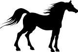 black horse silhouette 1