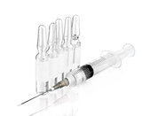 Medical vials for injection with a syringe, isolate