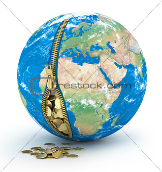 Zipper Earth and money
