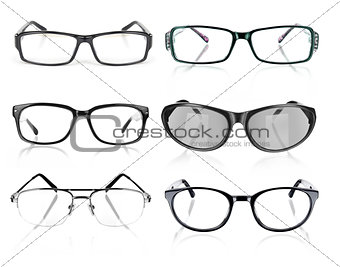 Eyeglasses on White