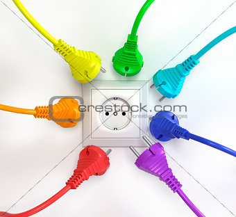 Sockets Need To Plugging In (Colorful Version)