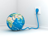 Earth attached to electrical socket
