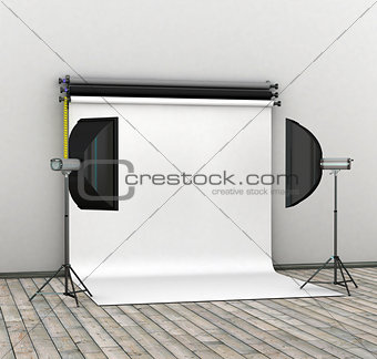 3d Background paper in photo studio
