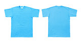 Men's blue T-shirt. Isolated on a white background.