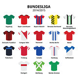 Bundesliga jerseys 2014 - 2015,German football league icons