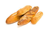 Baguettes isolated on white background