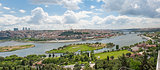 Aerial view over Istanbul Turkey