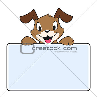 Cartoon Banner Dog