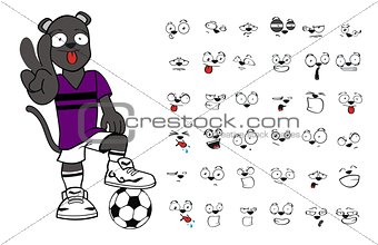 panther soccer cartoon set5