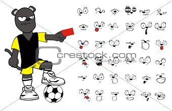 panther soccer cartoon set3