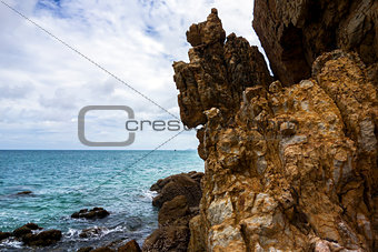 Coastal Cliffs on Koh Larn Beach