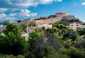 View of the Dalt Vila of Eivissa. Spain