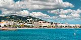 Panoramic view of the La Croisette. Cannes. France
